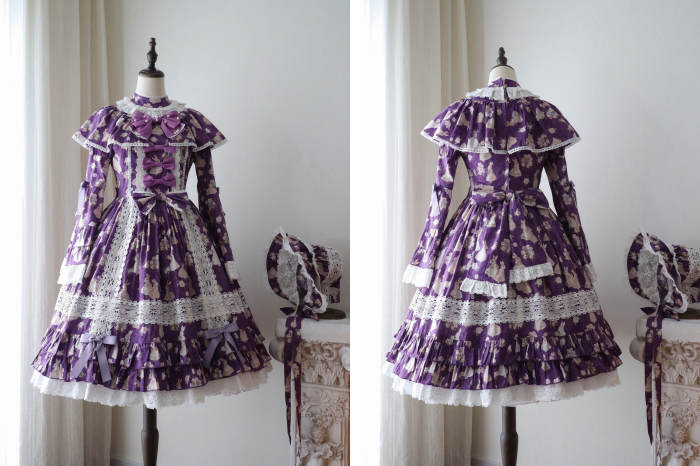 Nnstar ～Bunny Bouquet～ Retro Doll Lolita Printed OP