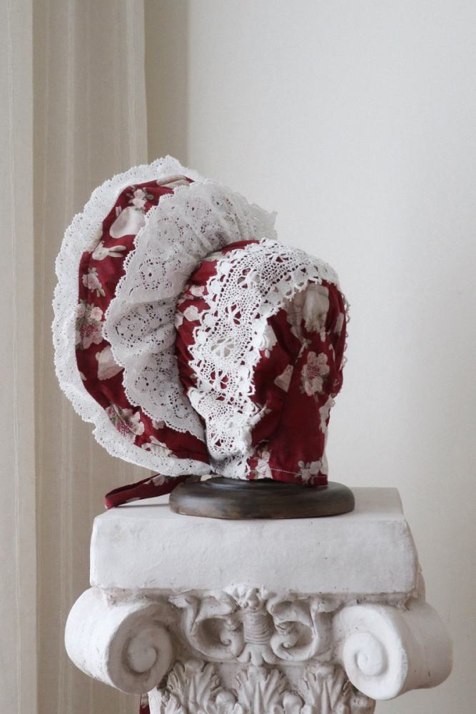Nnstar ～Bunny Bouquet～ Lolita Red Purple Bonnet