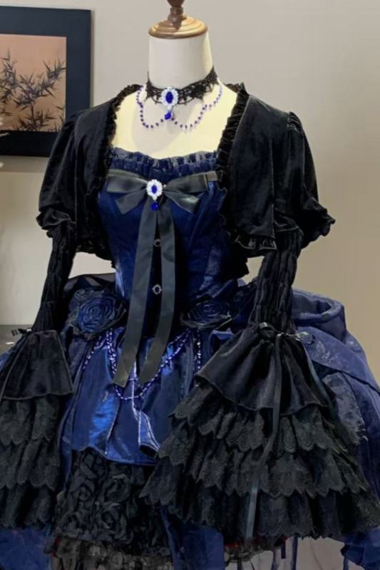 Sheer Ocean ~Rosette Nebula~ Gothic Lolita Extended Sleeves Coat