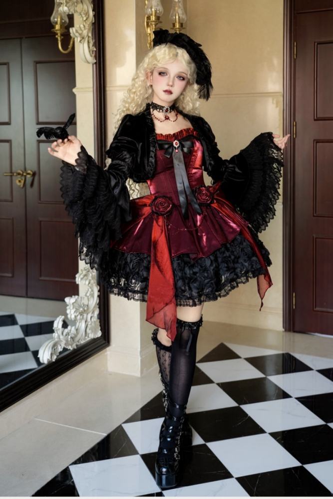 Sheer Ocean ~Rosette Nebula~ Gothic Lolita Extended Sleeves Coat