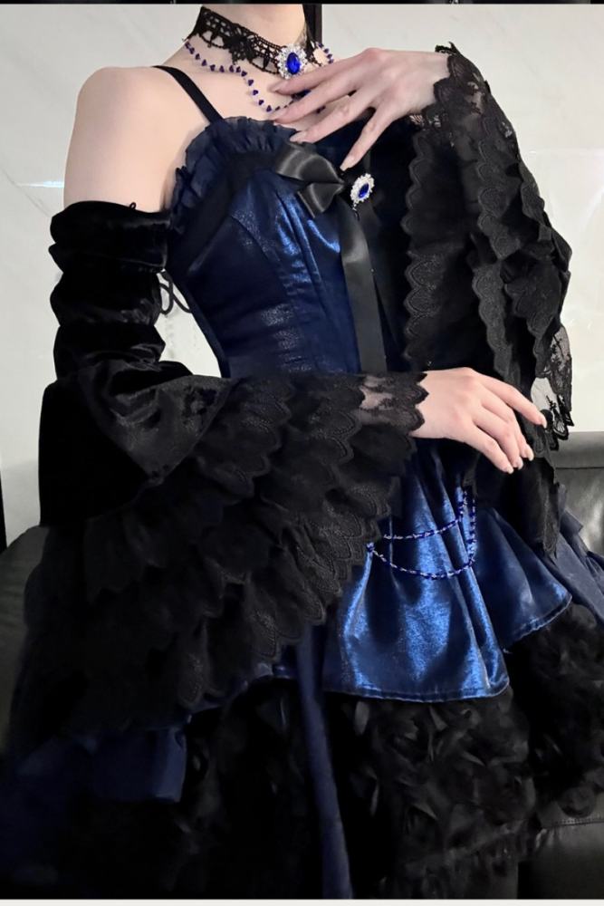 Sheer Ocean ~Rosette Nebula~ Gothic Lolita Extended Sleeves Coat