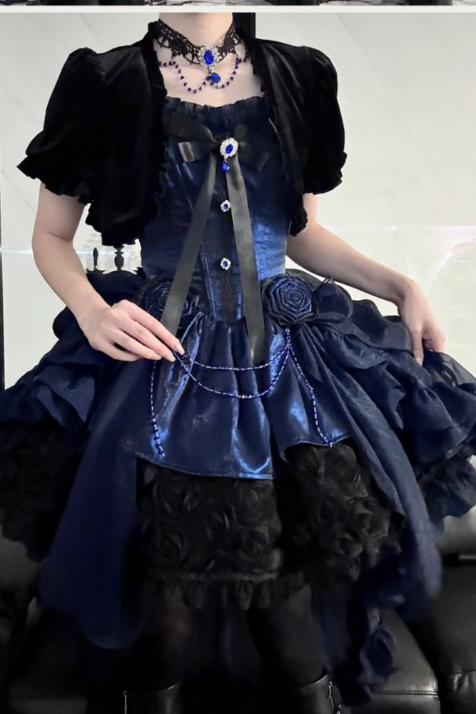 Sheer Ocean ~Rosette Nebula~ Gothic Lolita Extended Sleeves Coat
