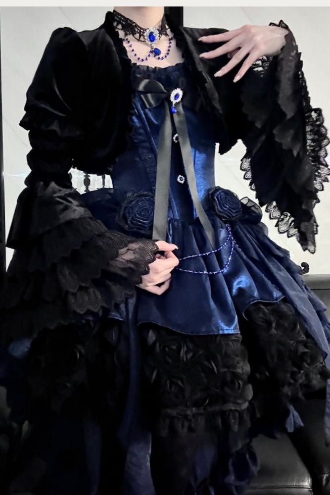 Sheer Ocean ~Rosette Nebula~ Gothic Lolita Extended Sleeves Coat