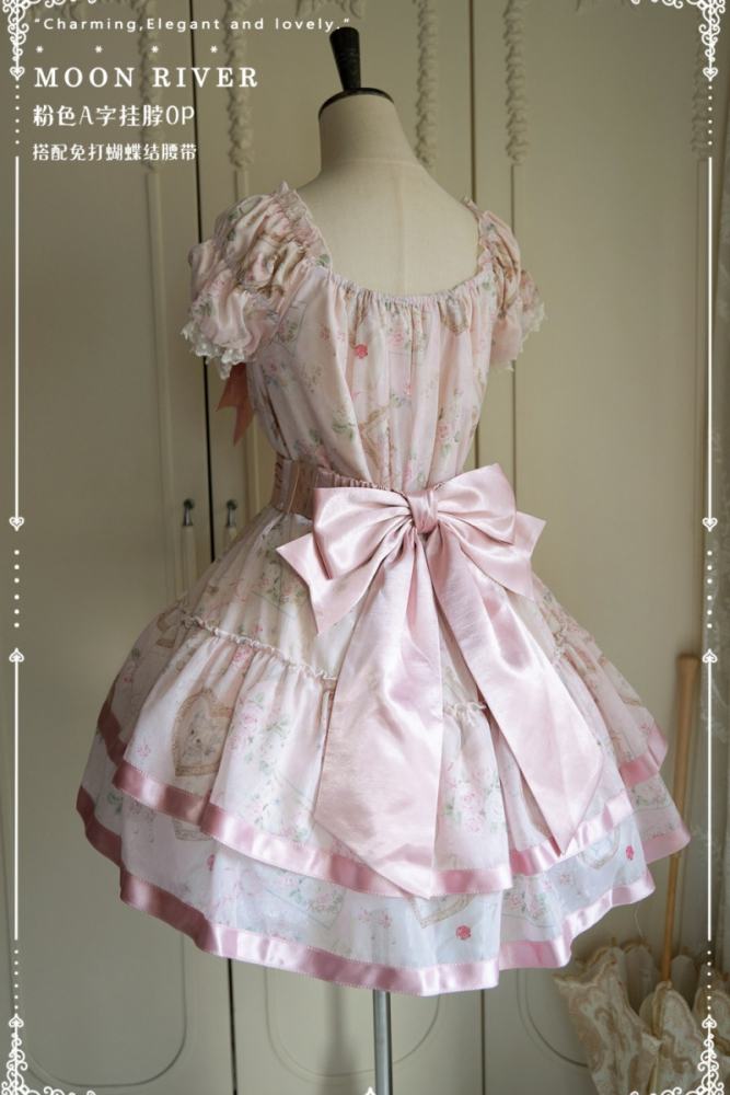 Moon River ～Victoria Cat～ Sweet Lolita Printed OP