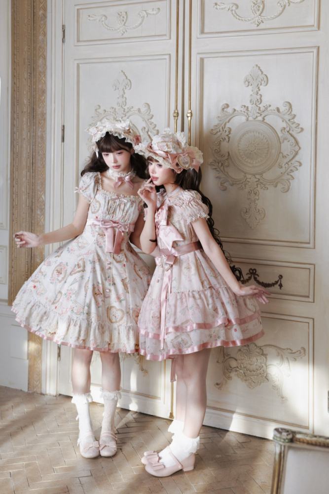 Moon River ～Victoria Cat～ Sweet Lolita Printed OP