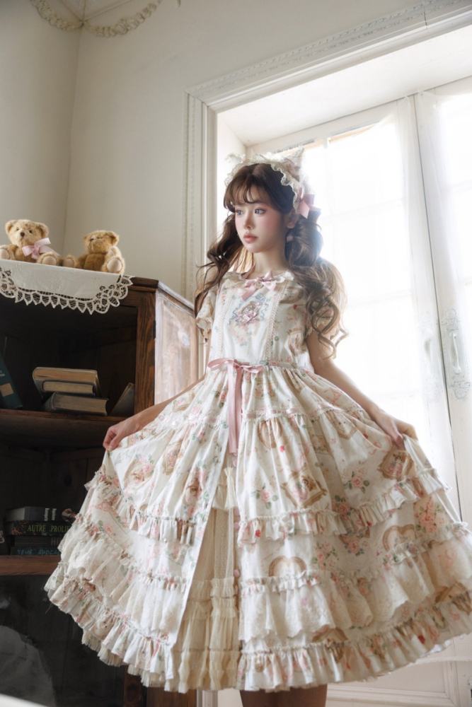 Moon River ～Victoria Cat～ Sweet Lolita Printed OP