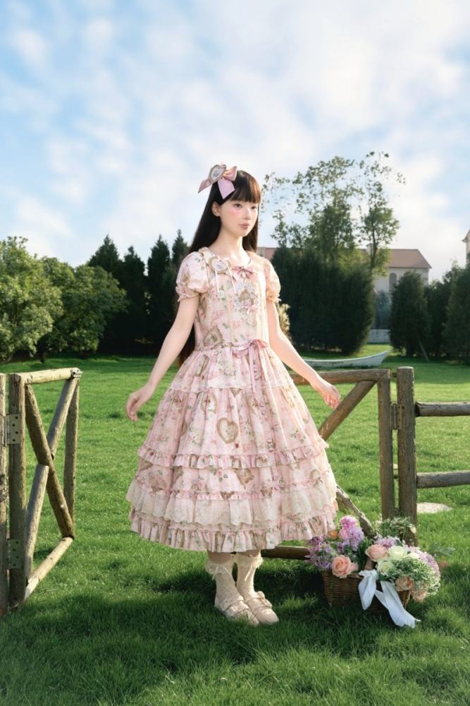 Moon River ～Victoria Cat～ Sweet Lolita Printed OP