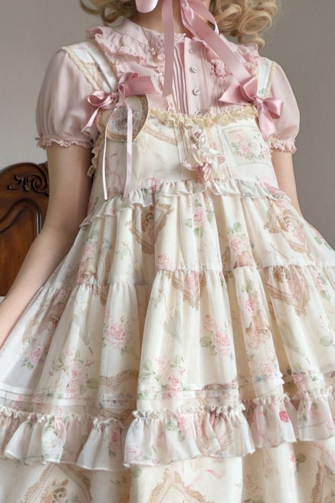 Moon River ～Victoria Cat～ Sweet Lolita Printed JSK