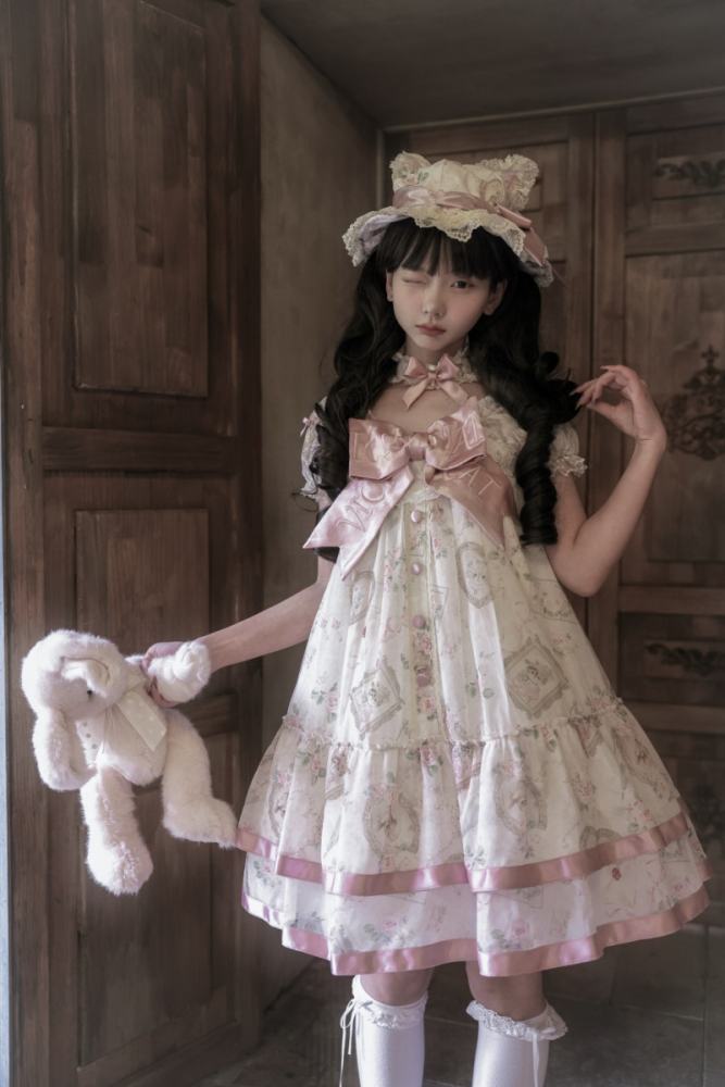Moon River ～Victoria Cat～ Sweet Lolita Printed OP