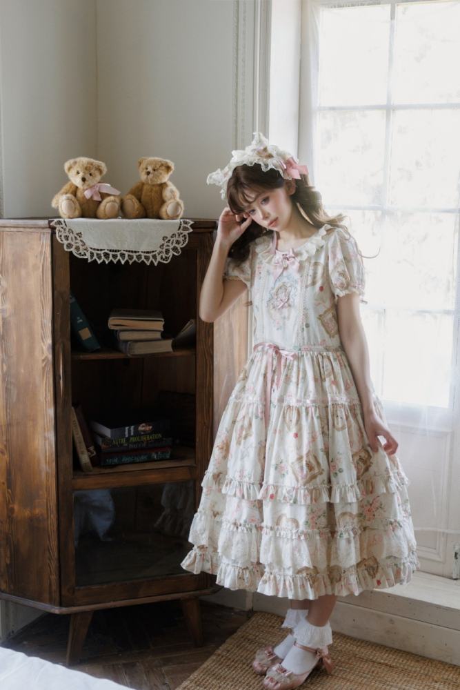 Moon River ～Victoria Cat～ Sweet Lolita Printed OP