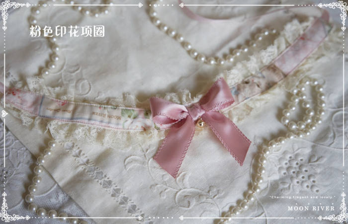 Moon River ～Victoria Cat～ Lolita Hat Choker and Bowknot Waist