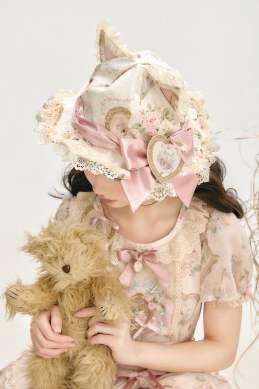 Moon River ～Victoria Cat～ Lolita Hat Choker and Bowknot Waist