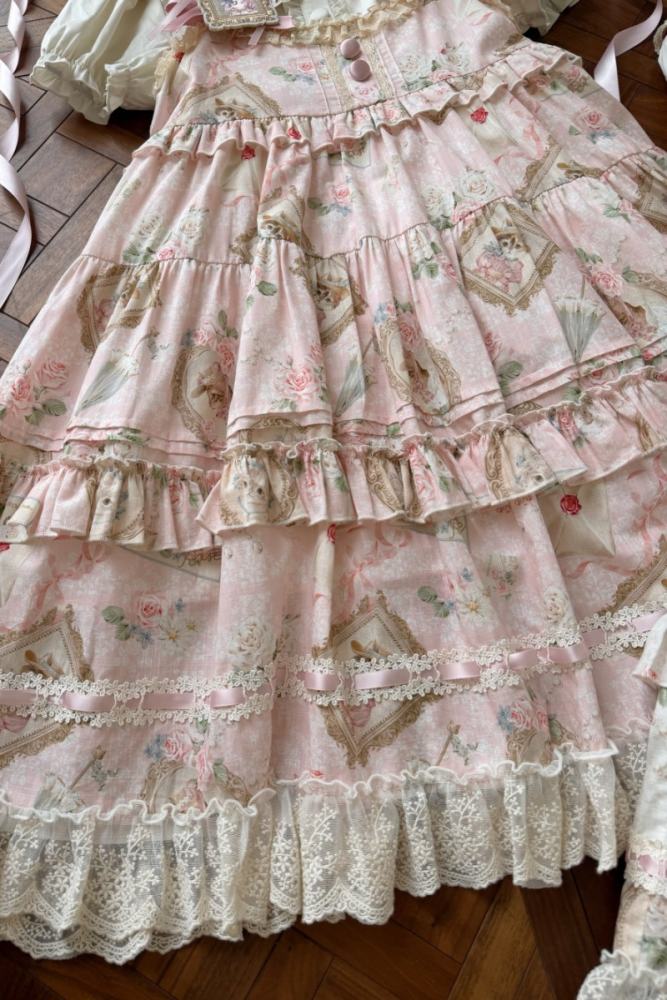 Moon River ～Victoria Cat～ Sweet Lolita Printed JSK