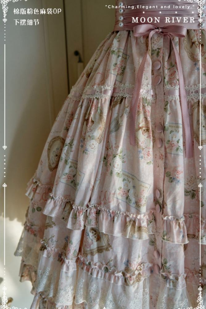 Moon River ～Victoria Cat～ Sweet Lolita Printed OP