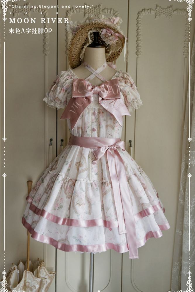 Moon River ～Victoria Cat～ Sweet Lolita Printed OP