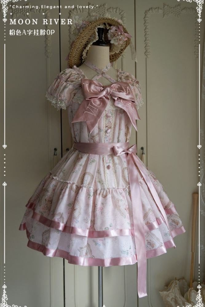 Moon River ～Victoria Cat～ Sweet Lolita Printed OP