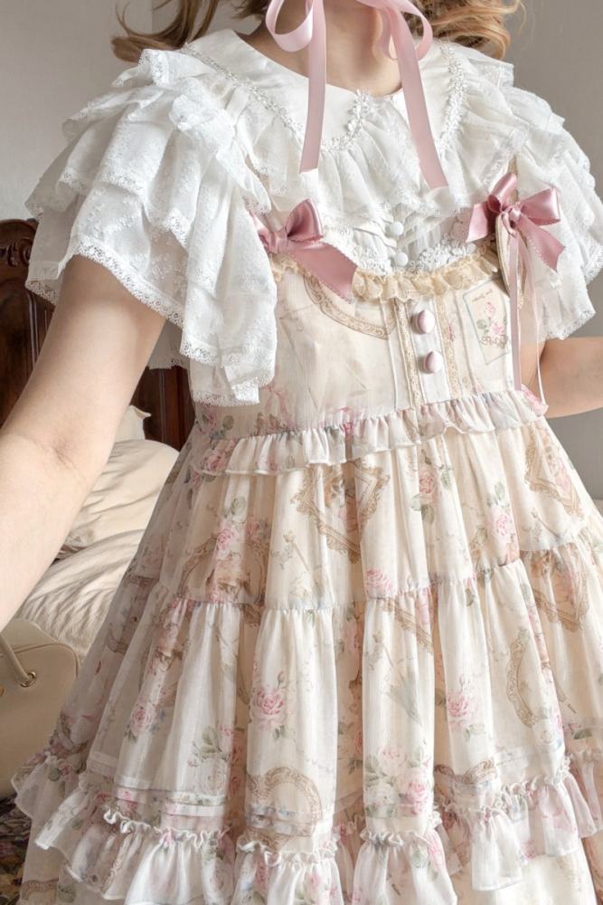 Moon River ～Victoria Cat～ Sweet Lolita Printed JSK
