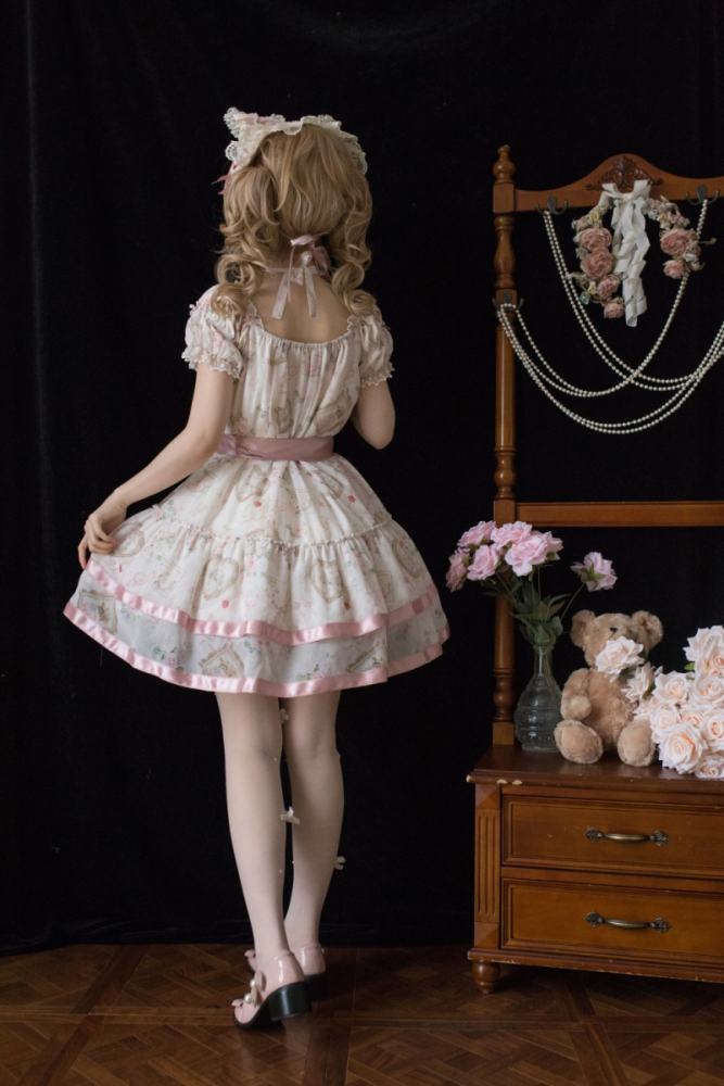 Moon River ～Victoria Cat～ Sweet Lolita Printed OP