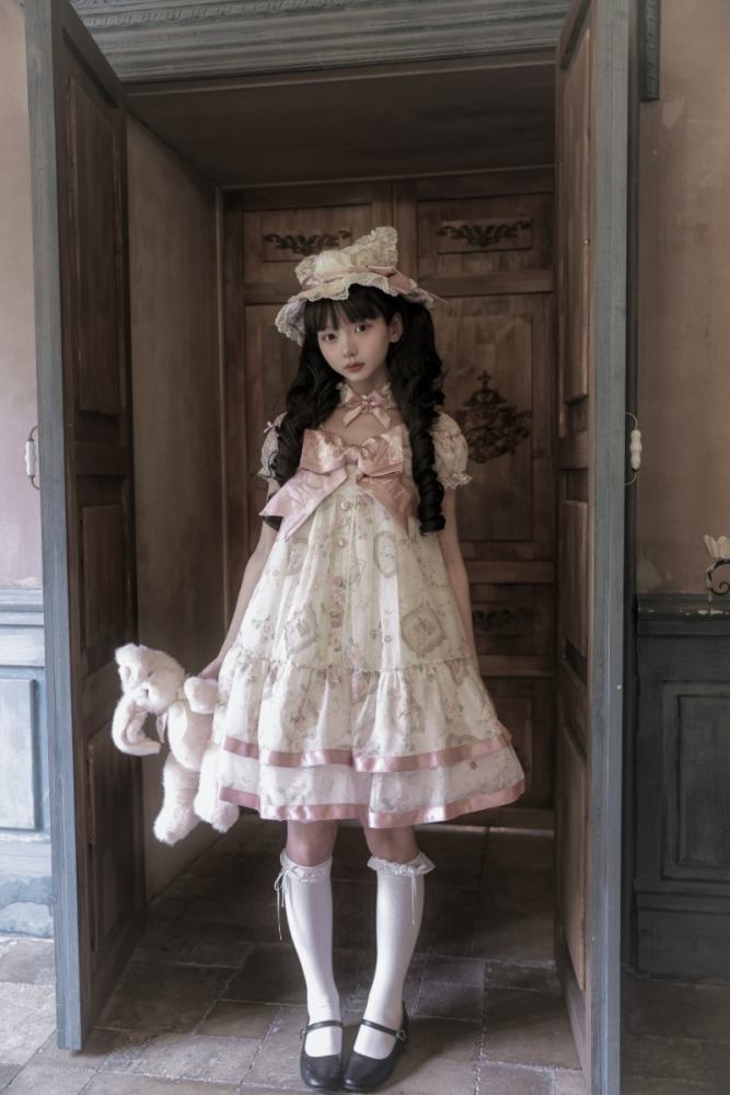 Moon River ～Victoria Cat～ Sweet Lolita Printed OP
