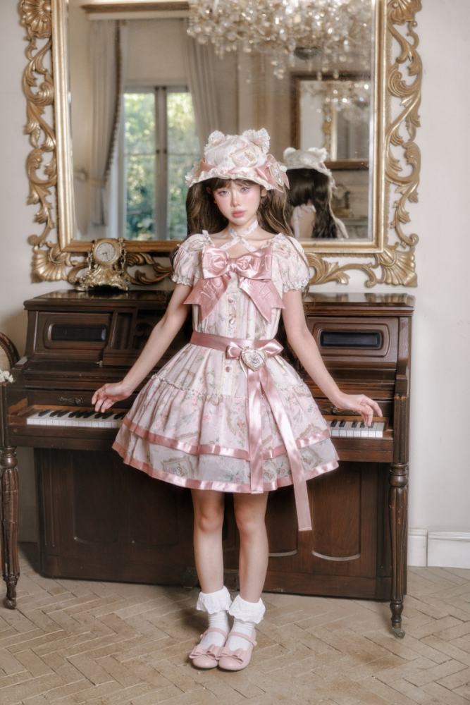 Moon River ～Victoria Cat～ Sweet Lolita Printed OP