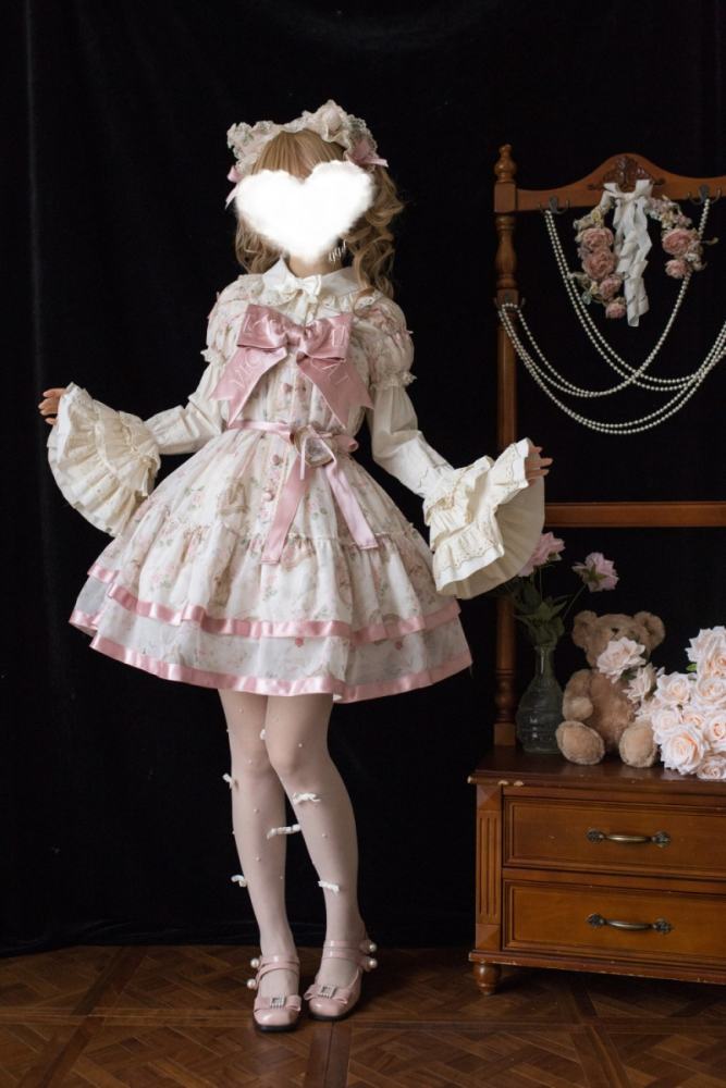 Moon River ～Victoria Cat～ Sweet Lolita Printed JSK