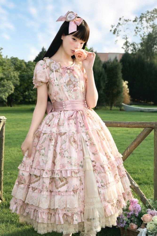 Moon River ～Victoria Cat～ Sweet Lolita Printed OP
