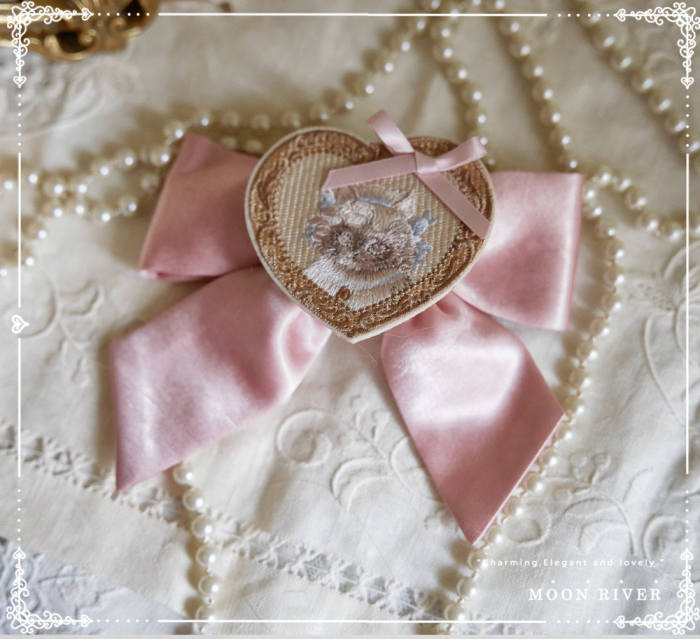 Moon River ～Victoria Cat～ Lolita Hat Choker and Bowknot Waist