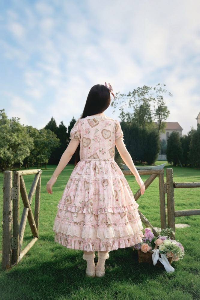 Moon River ～Victoria Cat～ Sweet Lolita Printed OP