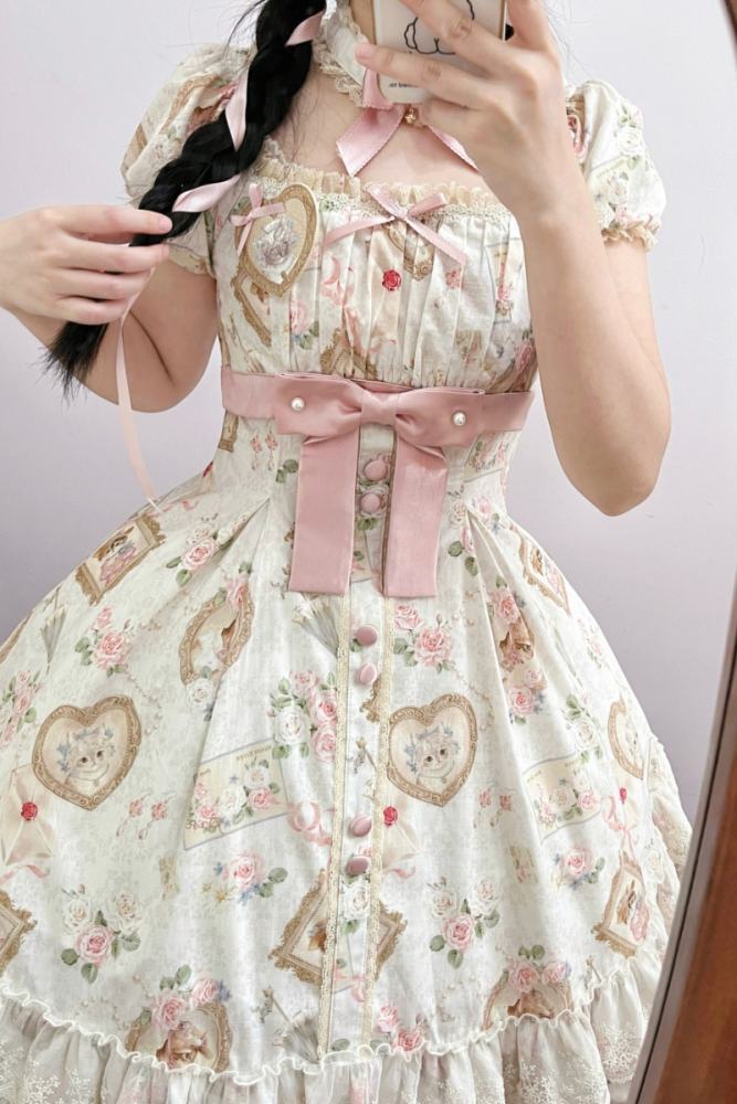 Moon River ～Victoria Cat～ Sweet Lolita Printed OP