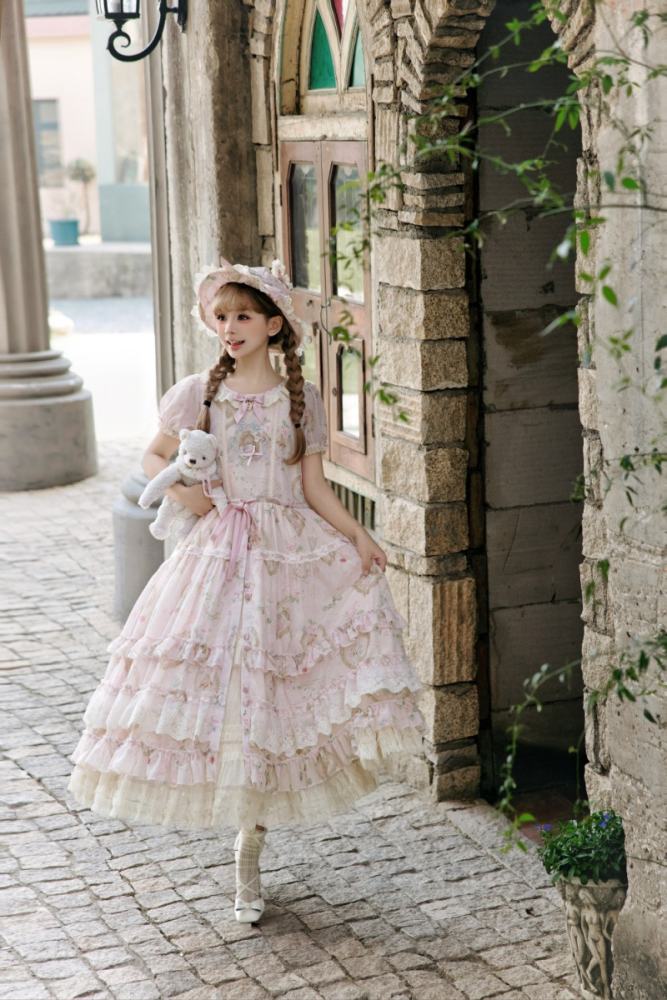 Moon River ～Victoria Cat～ Sweet Lolita Printed OP