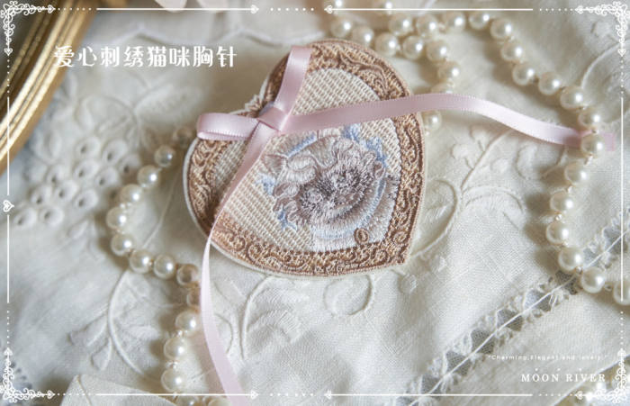 Moon River ～Victoria Cat～ Lolita Hat Choker and Bowknot Waist