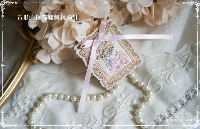 Moon River ～Victoria Cat～ Lolita Hat Choker and Bowknot Waist