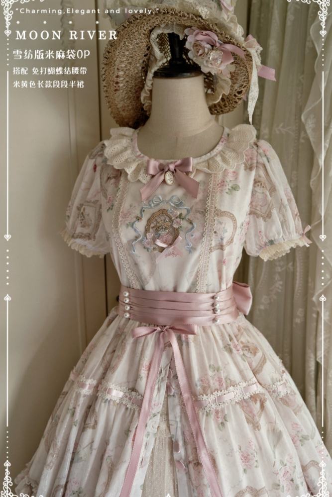 Moon River ～Victoria Cat～ Sweet Lolita Printed OP