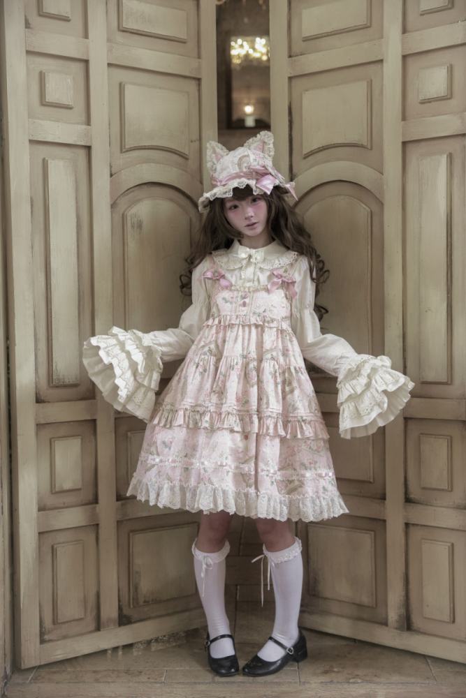 Moon River ～Victoria Cat～ Sweet Lolita Printed JSK