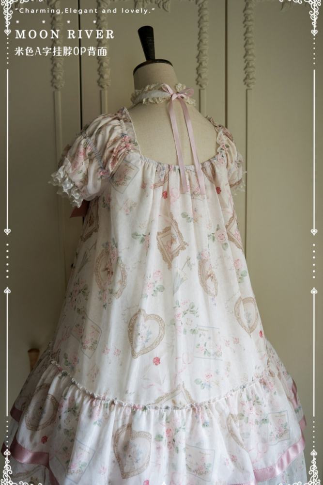 Moon River ～Victoria Cat～ Sweet Lolita Printed OP