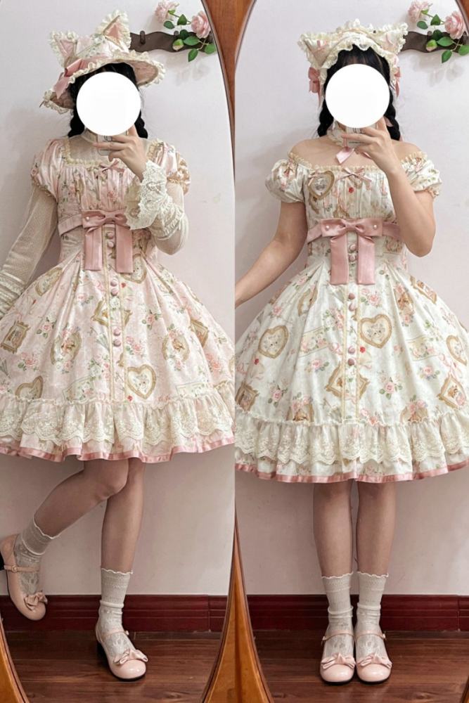Moon River ～Victoria Cat～ Sweet Lolita Printed OP