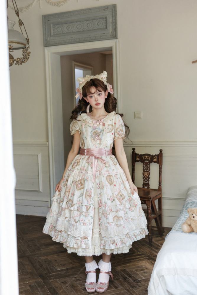Moon River ～Victoria Cat～ Sweet Lolita Printed OP