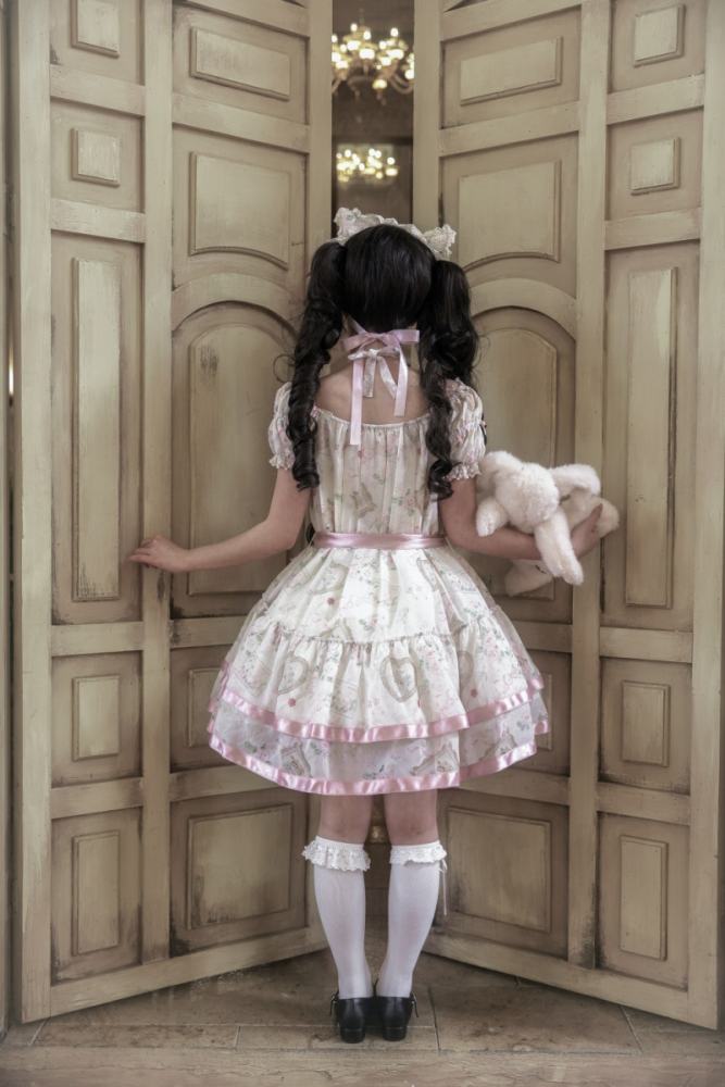 Moon River ～Victoria Cat～ Sweet Lolita Printed OP