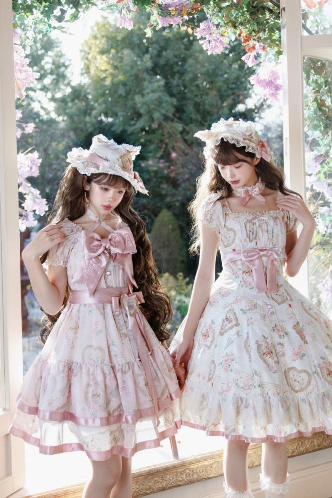 Moon River ～Victoria Cat～ Sweet Lolita Printed OP