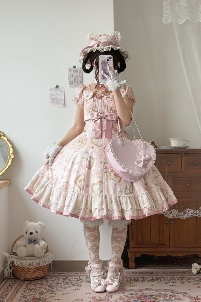 Moon River ～Victoria Cat～ Sweet Lolita Printed OP
