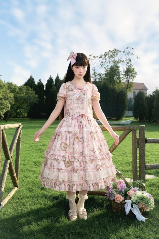 Moon River ～Victoria Cat～ Sweet Lolita Printed OP