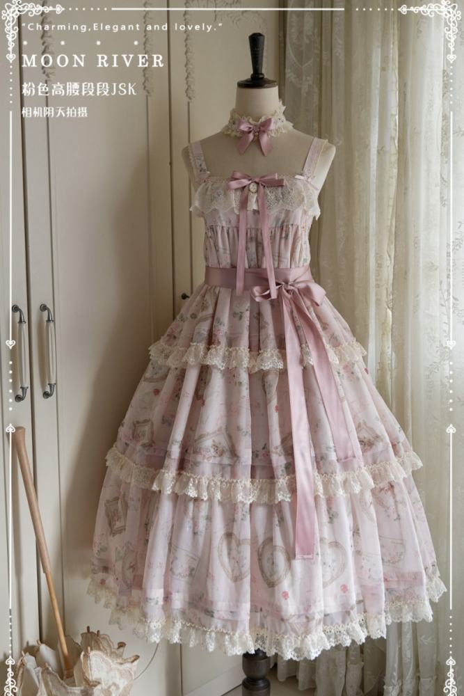 Moon River ～Victoria Cat～ Sweet Lolita Printed JSK