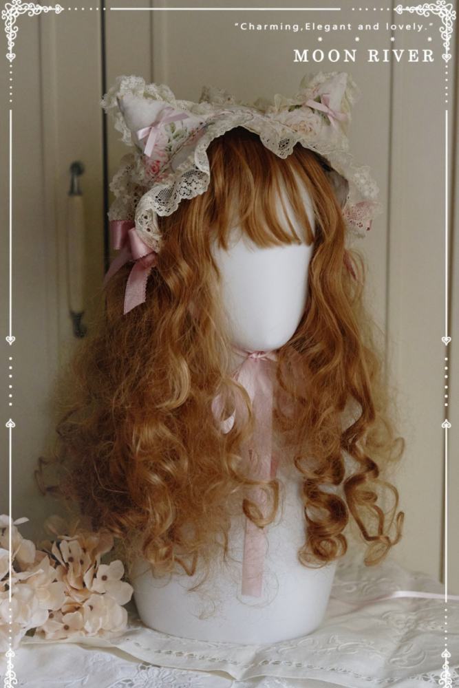 Moon River ～Victoria Cat～ Lolita Hat Choker and Bowknot Waist