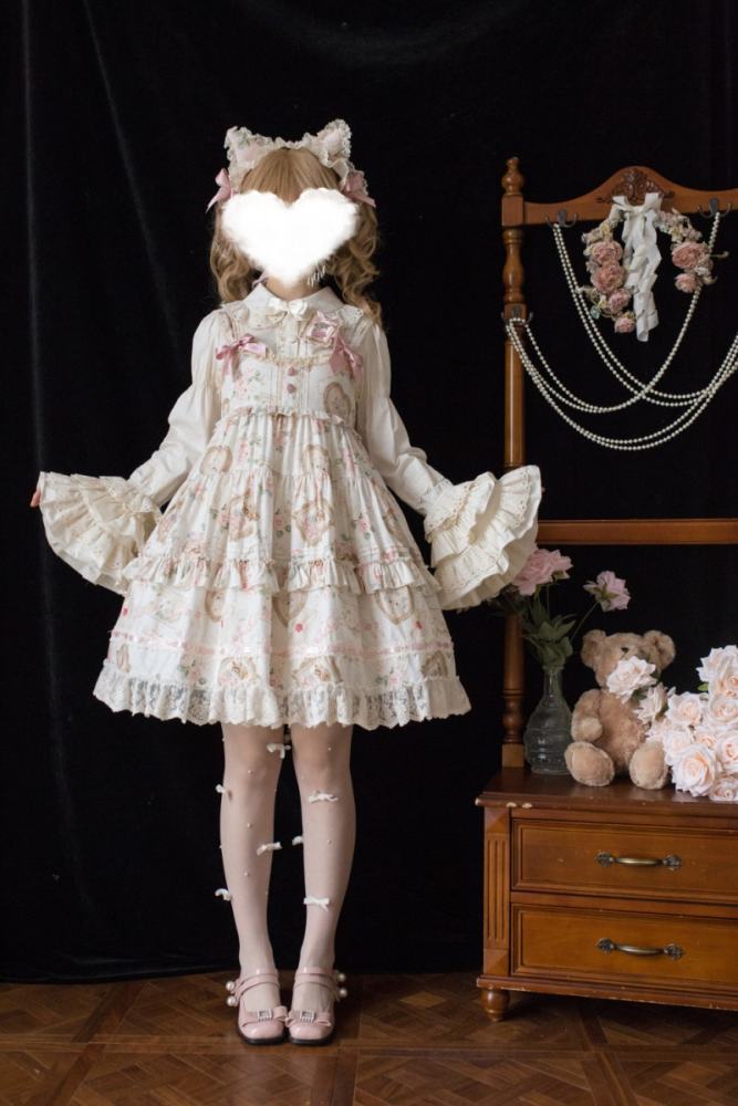 Moon River ～Victoria Cat～ Sweet Lolita Printed JSK
