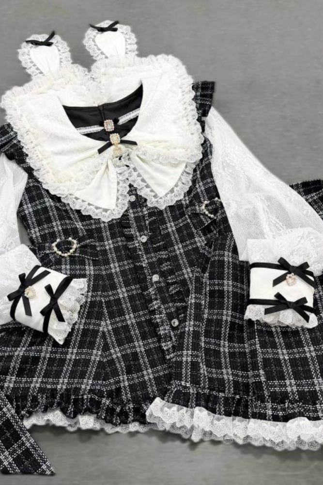 Shengzhongwei Japanese Rabbit Ear Jirai Kei Dress and Shorts