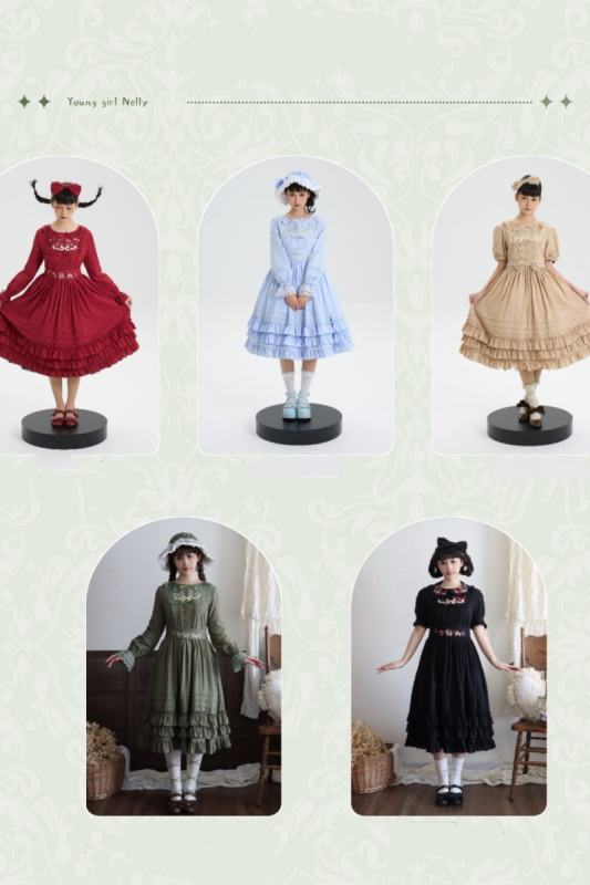Strawberry Witch Young Girl Nelly 2.0 Lolita OP and JSK 5 Colors
