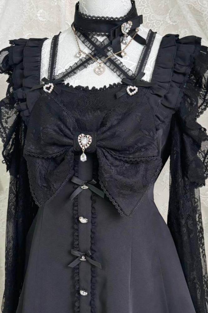 Shengzhongwei Lace Plaid Jirai Kei Dress and Shorts