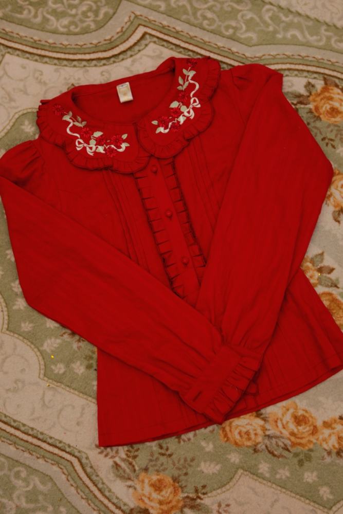 Strawberry Witch Young Girl Nelly 2.0 Lolita Embroidery Blouse 5 Colors