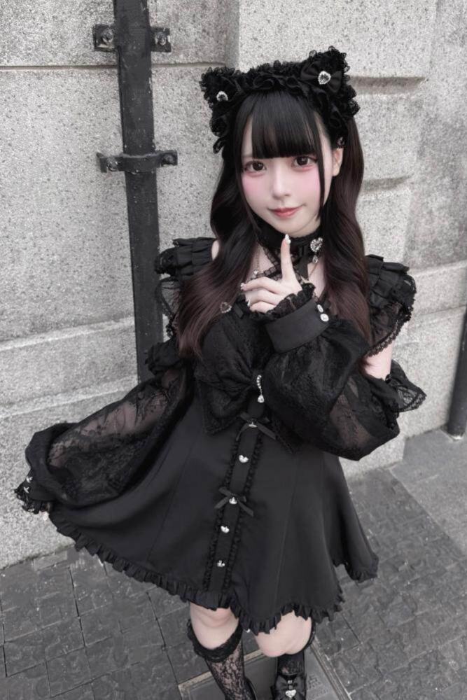 Shengzhongwei Lace Plaid Jirai Kei Dress and Shorts