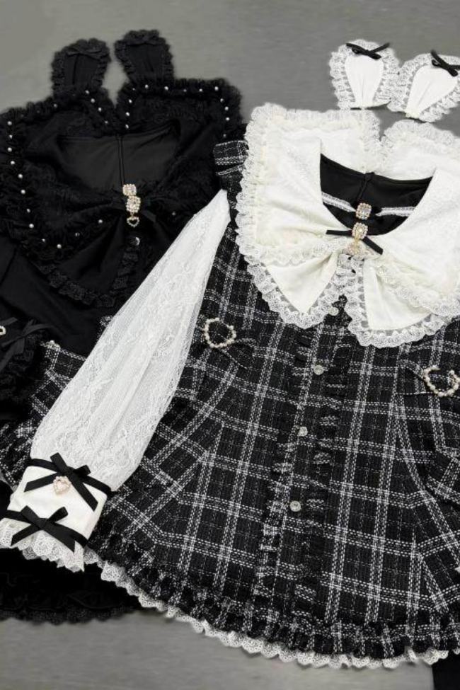 Shengzhongwei Japanese Rabbit Ear Jirai Kei Dress and Shorts